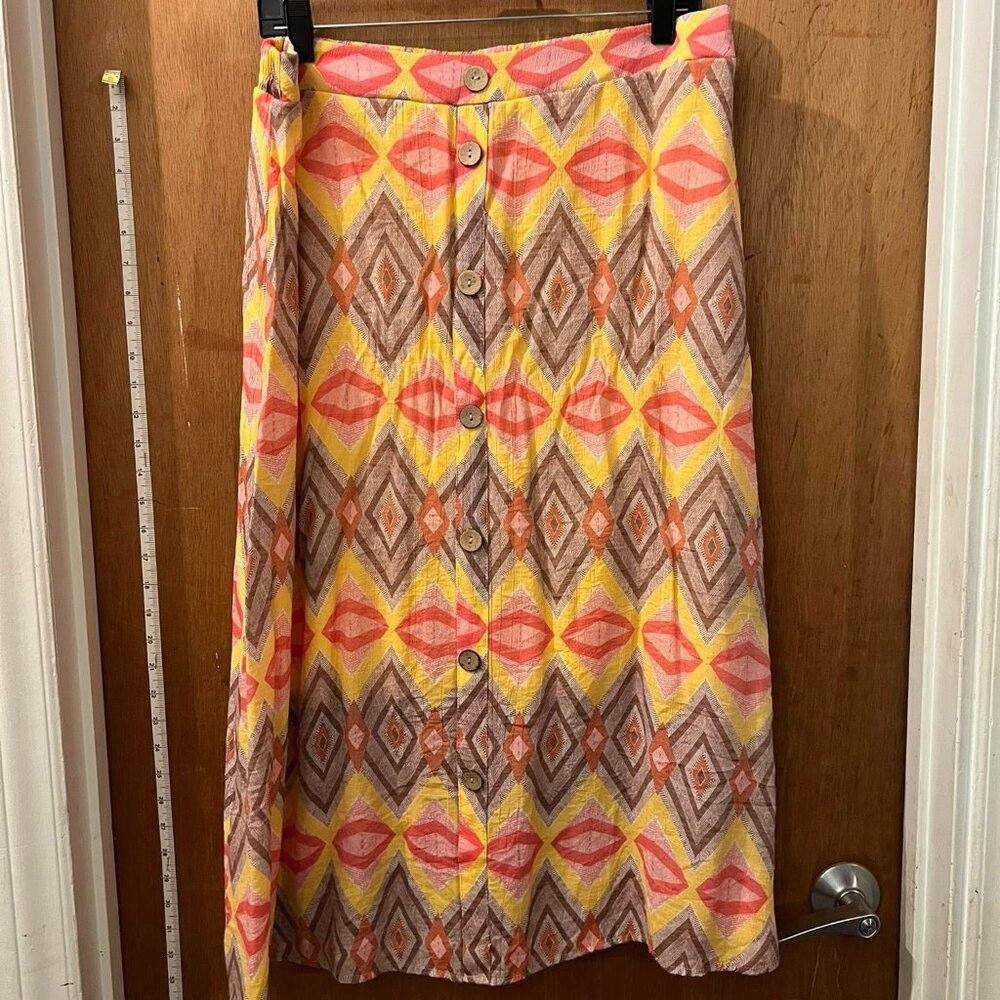 Size XL - Mlle Gabrielle - Pink and Yellow Skirt
